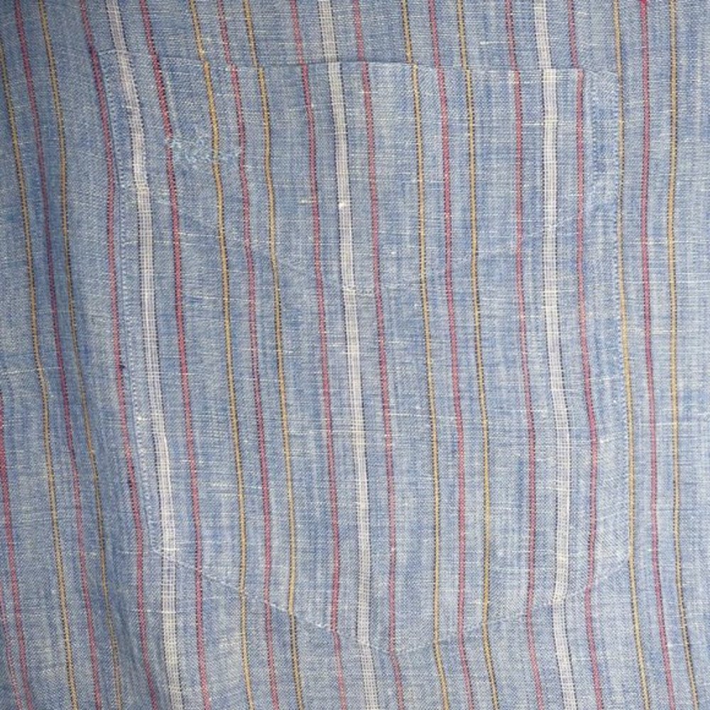 Paul & Shark Slate Blue Linen Button Front Shirt - Picture 14 of 14